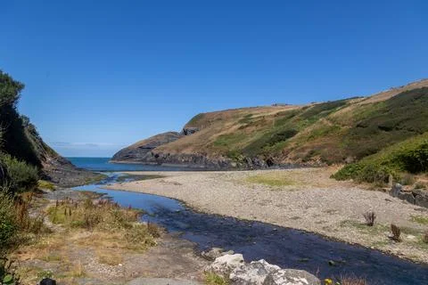 Ceibwr Beach 库存照片