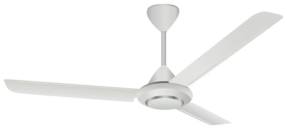 Ceiling air fan vector drawing on isolated background electric home appliance Illustration