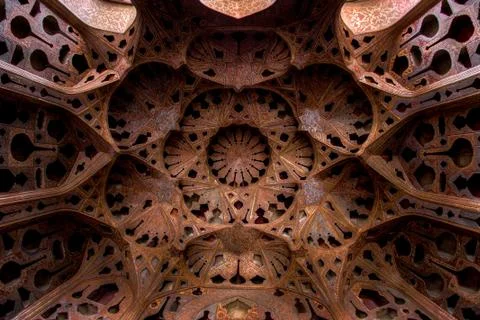 Ceiling of Alighapu Stock Photos