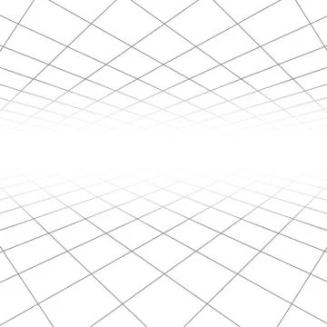 Ceiling and floor tile texture, 3d lines in perspective vision vector abstract 스톡 일러스트