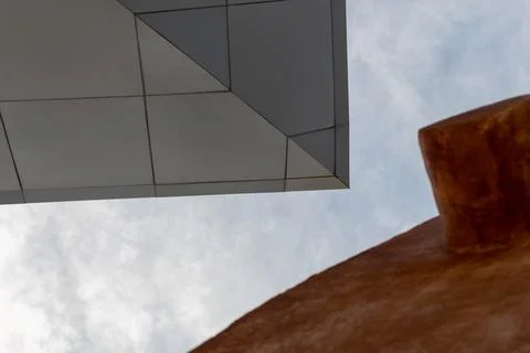 Ceiling from below geometric figures Stock Photos