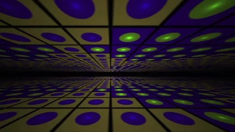 Ceiling with blue and green lights. Stock Footage 335105201