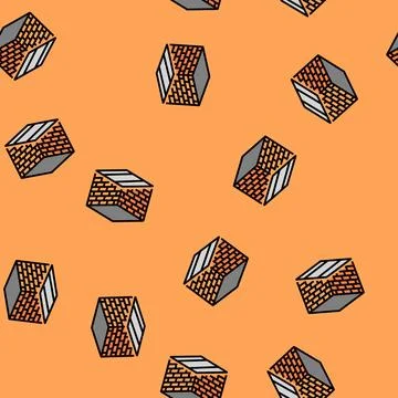 Ceiling building house vector seamless pattern Stock Illustration