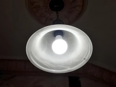 The ceiling bulb view Stock Photos