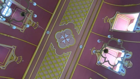 The ceiling of a church Stock Footage 109796703