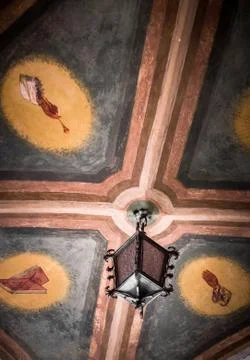 The ceiling of a church Stock Photos
