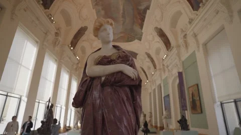 The ceiling decorations inside the Petit Palais, Paris Stock Footage 275864718