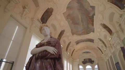 The ceiling decorations inside the Petit Palais, Paris Stock Footage 275864741