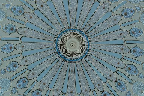 Ceiling design pattern in Islamic Arts Museum, Malaysia Stock Photos