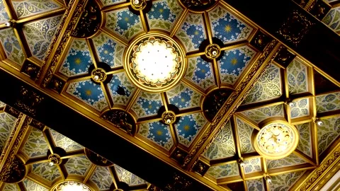 Ceiling detail at De Haar Castle. 스톡 동영상 275016468