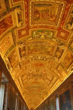 Ceiling details of a museum Stock Photos