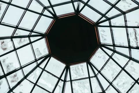 Ceiling dome on which there is snow Stock Photos
