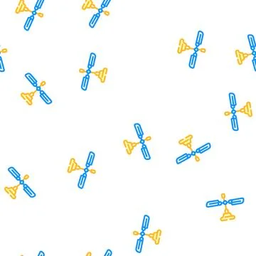 Ceiling elegant fan vector seamless pattern Stock Illustration