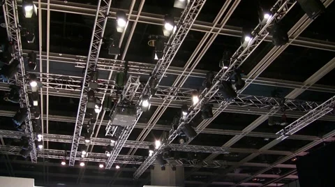 Ceiling of exhibition conference hall Видео 40650037