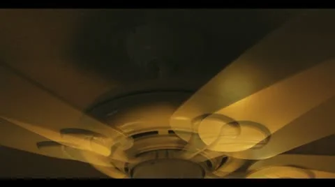 Ceiling Fan Blades Spinning Stock Footage 11077665