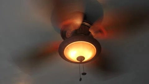 Ceiling fan brown tropical style Stock Footage 7727466
