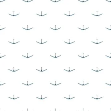 Ceiling fan cooling appliance pattern on white background Иллюстрация