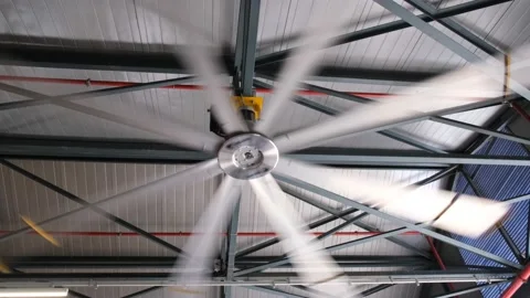 Ceiling fan. Cooling from the ceiling. Stock Footage 162958489