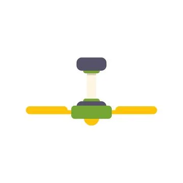 Ceiling fan generating air circulation and refreshing environment Stock Illustration