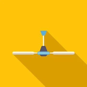 Ceiling fan generating air flow for cooling Stock Illustration