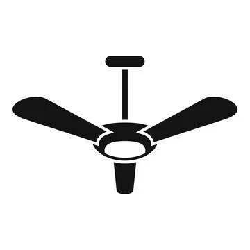 Ceiling fan generating air movement for cooling comfort Stock Illustration
