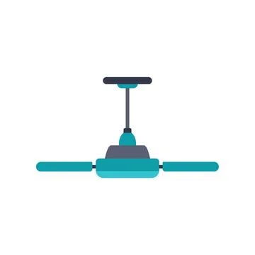 Ceiling fan generating refreshing breeze for home comfort Stock Illustration