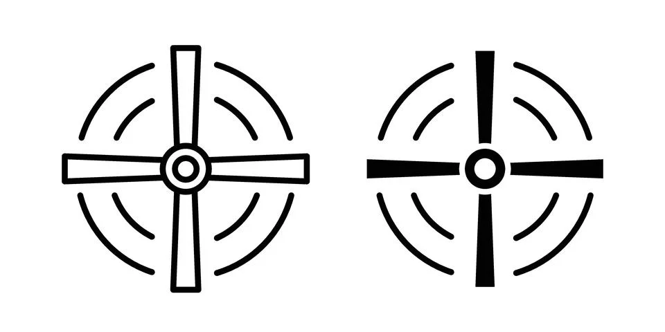 Ceiling fan icon design. Simple Vector illustrations.. Stock Illustration