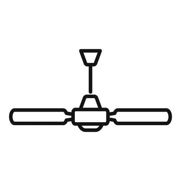 Ceiling fan icon providing air cooling ventilation Stock Illustration