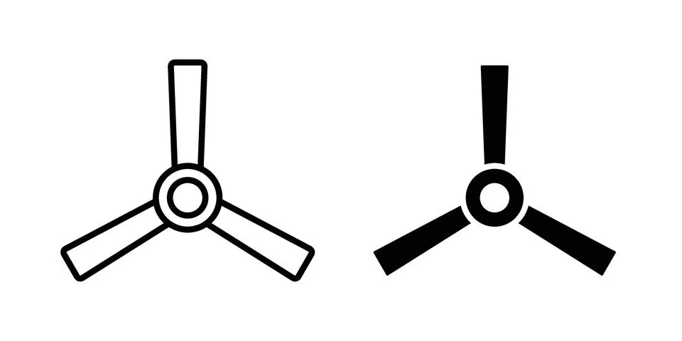 Ceiling fan icon vector design. EPS10 Stock Illustration