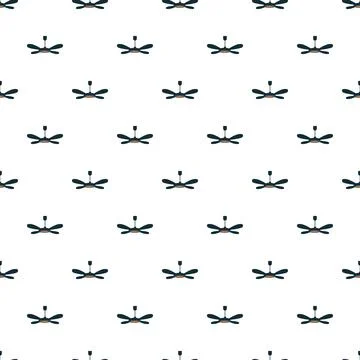 Ceiling fan icons cooling seamless pattern design Stock Illustration