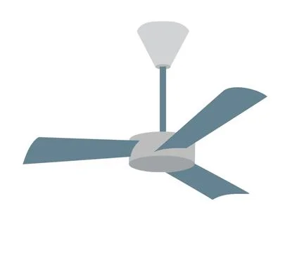 Ceiling fan illustration isolated with white background Stock Illustration