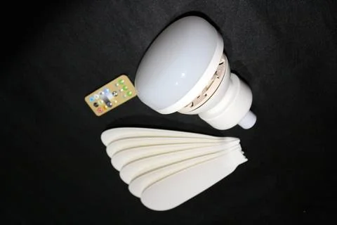 Ceiling fan with LED light and remote control isolated Stock Photos
