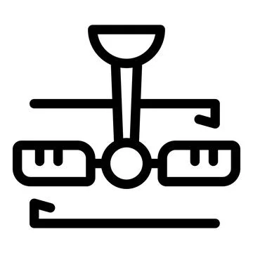 Ceiling fan with light fixture providing illumination and air circulation Stock Illustration