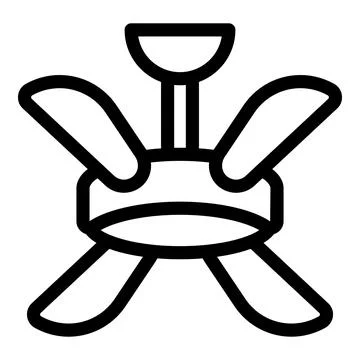 Ceiling fan with light fixture rotating to keep cool Stock Illustration