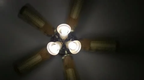 Ceiling Fan, Lights On. 動画素材 20041010