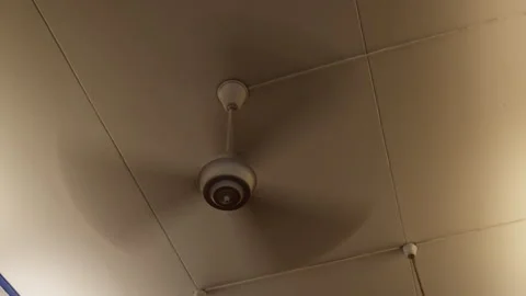 Ceiling Fan in Motion: A Series of Captivating Frames Documenting the Gentle Stock Footage 310061947