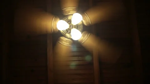 Ceiling fan at night Stock-Footage 45162460