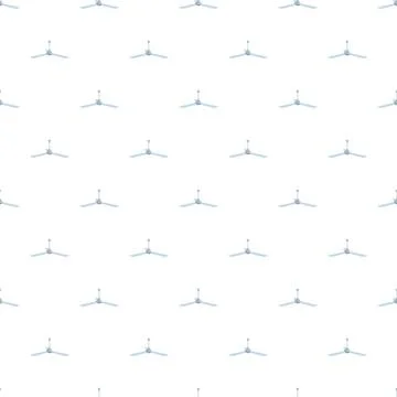 Ceiling fan pattern repeating on white background Stock Illustration
