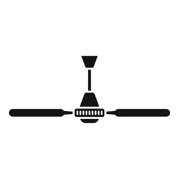 Ceiling fan performing ventilation and air cooling Stock Illustration