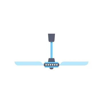 Ceiling fan providing indoor cooling ventilation appliance Stock Illustration