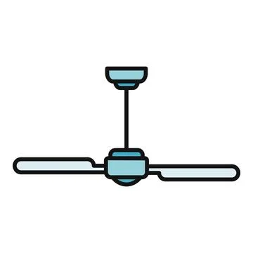 Ceiling fan providing ventilation and cooling in summer Ilustración de archivo