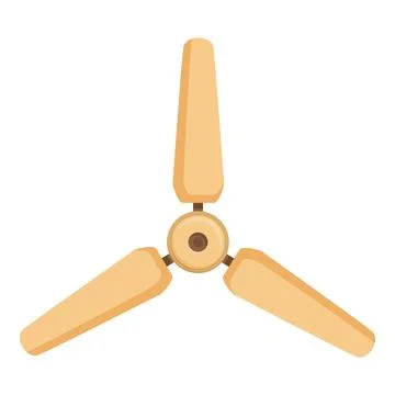 Ceiling fan rotating to keep room cool during summer heat Stock Illustration