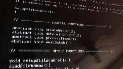 Ceiling Fan Scrolling Code Video stock 67612708