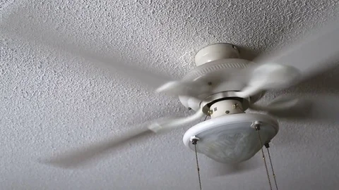 Ceiling Fan Spinning Stock Footage 77271532