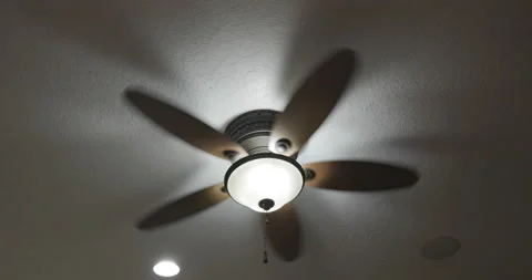 Ceiling Fan Spinning Stock Footage 195150694