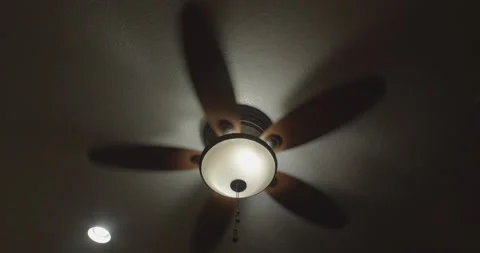 Ceiling Fan Spinning with Light On Video stock 135500426