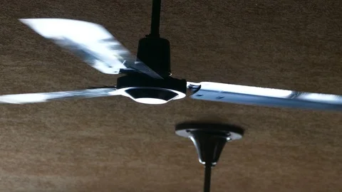 Ceiling Fan, Turned On Stock Footage 97729442