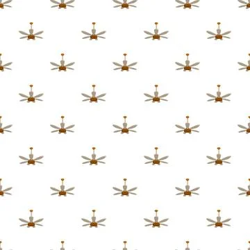 Ceiling fans creating seamless cooling appliance pattern Stock Illustration