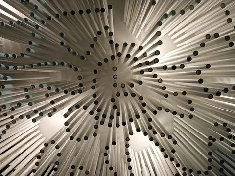 Ceiling finished with plastic pipes Stock Photos