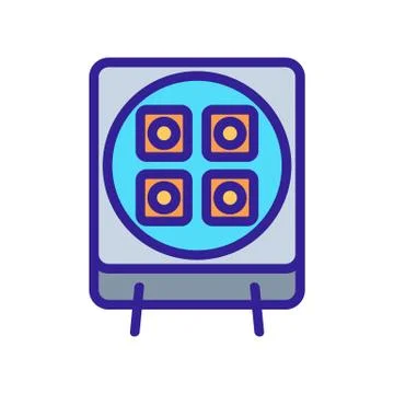Ceiling with four led lights icon vector outline illustration Stock Illustration